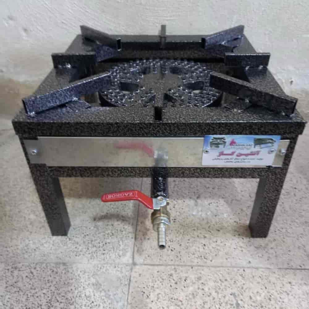 اجاق گاز تک شعله 35*35 مشکی چکشی